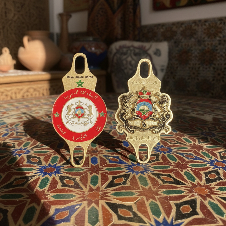 Pack Écusson Royal Marocain - blanche classique / Or suprême