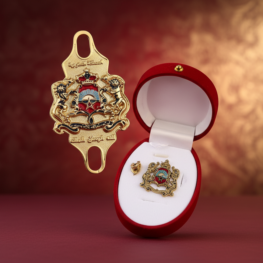 Écusson Royal Marocain – Edition Or Suprême / broche royal