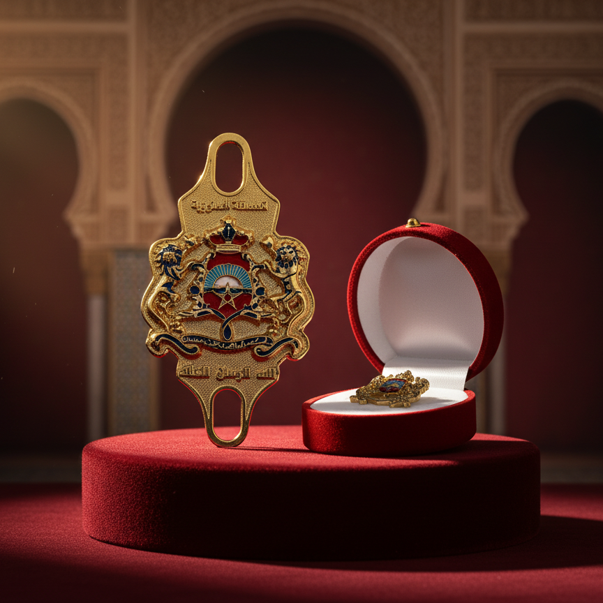 Écusson Royal Marocain – Edition Or Suprême / broche royal