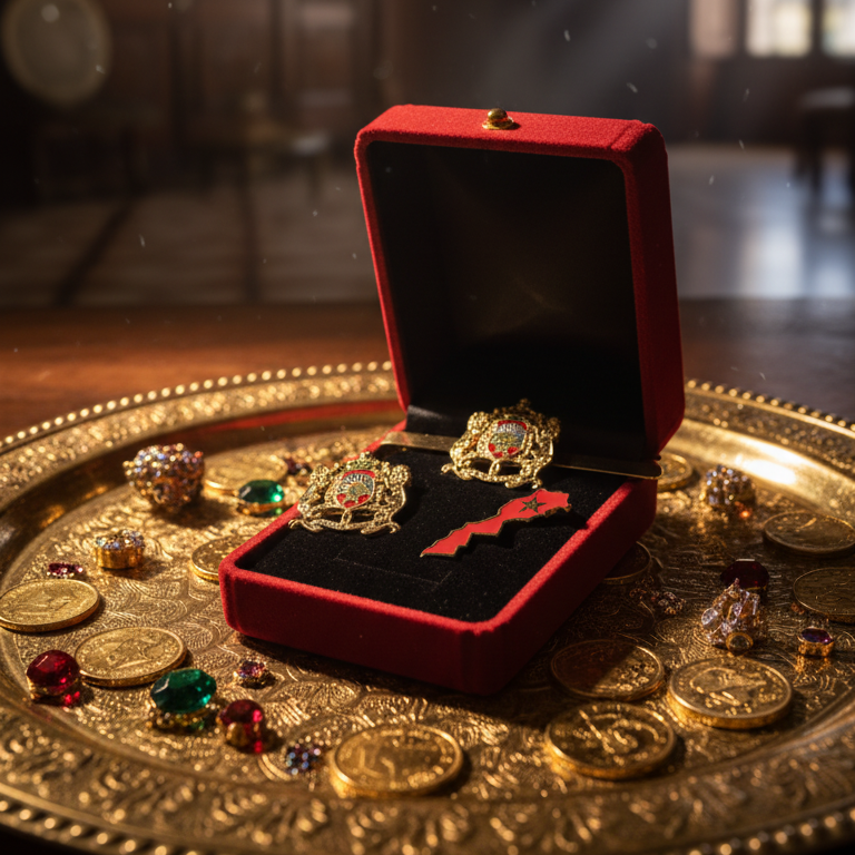 3 Broches Royales Marocaines – Finition Dorée